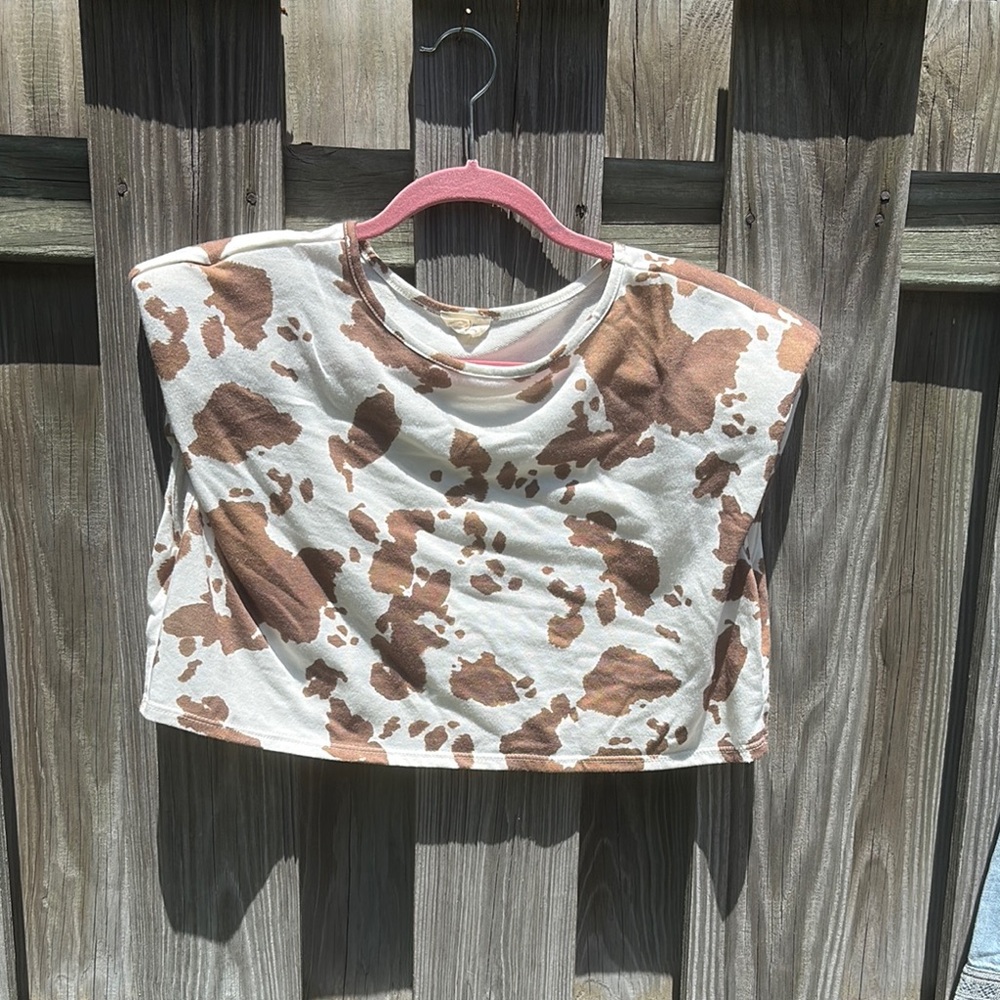 Stylish Brown and Cream Women's Top